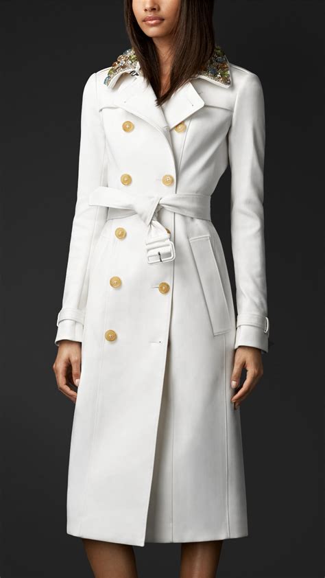 burberry white trench coat spring 2013|burberry trench coats for women.